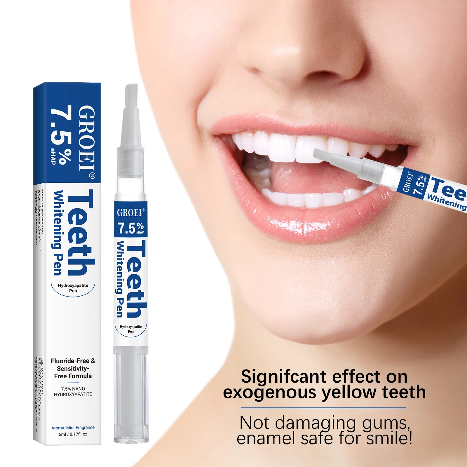 Teeth Whitening App - Caneta branqueadora de dente hidroxapatite, caneta
