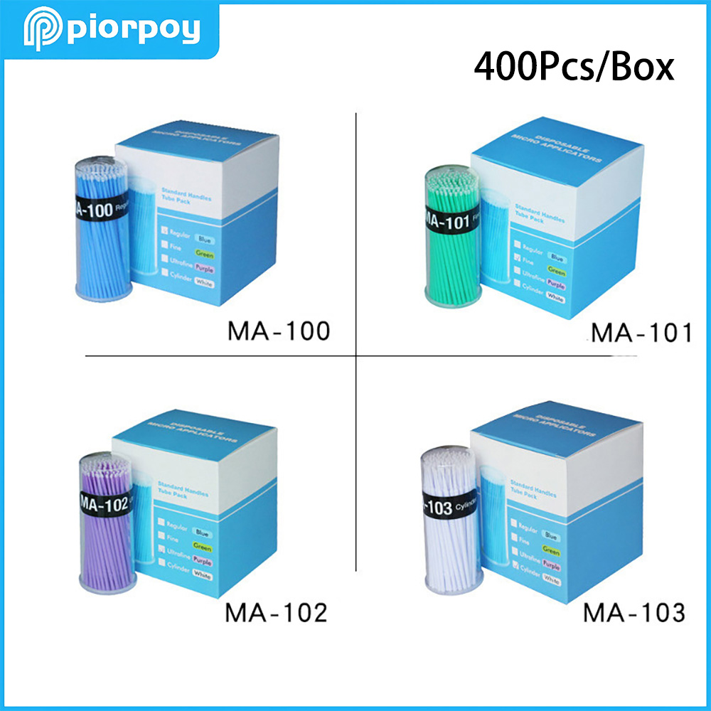 Teeth Whitening Kit Professional - PIORPOY 400 Peças/Caixa Micro Escovas Dentais