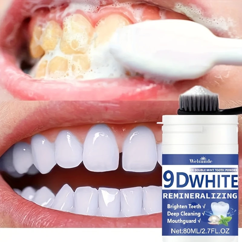 Teeth Whitening Remedies - Pó Dental Remineralizante 9D com Hidroxiapatita,