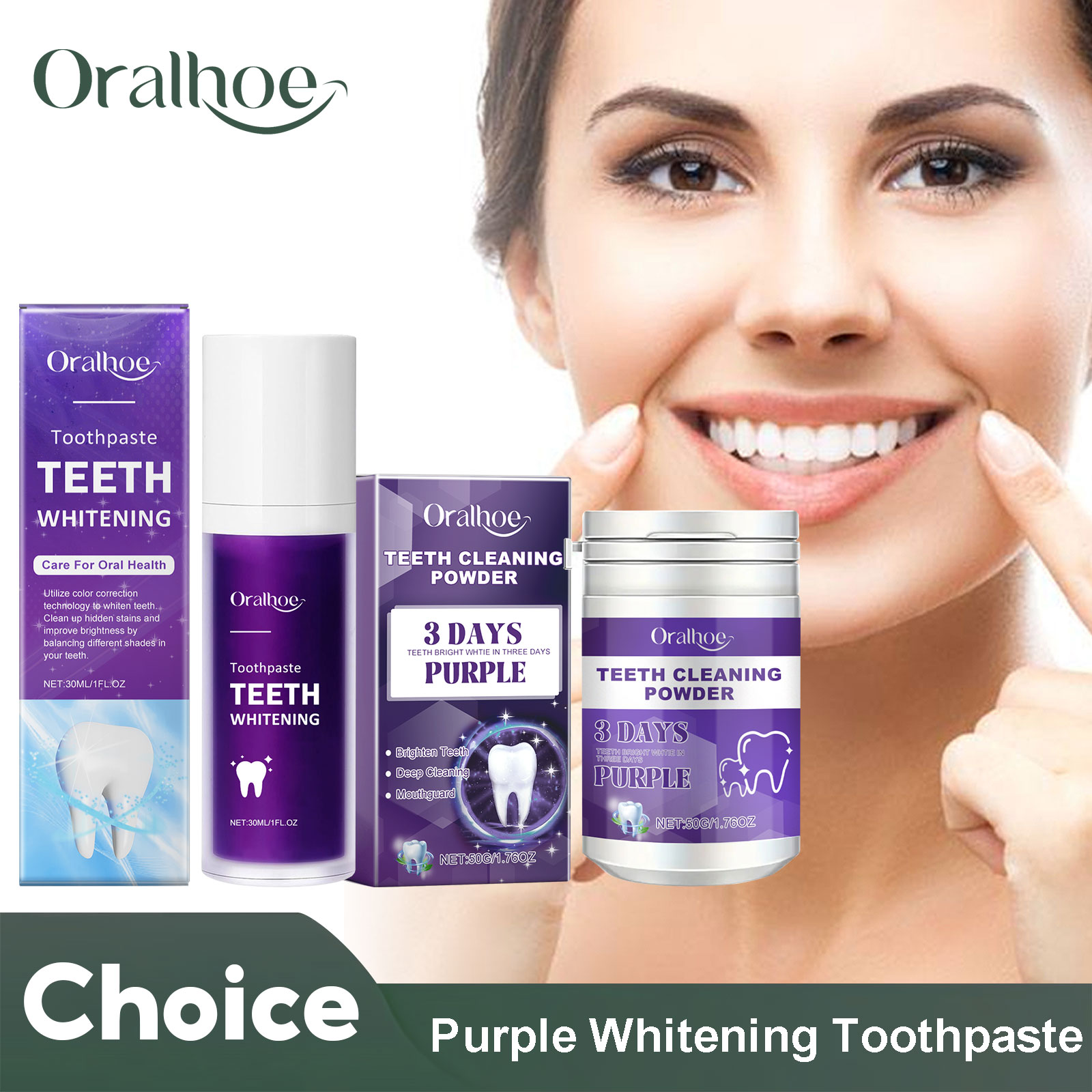Corretor roxo para clareamento - Teeth Whitening App avaliação e preço