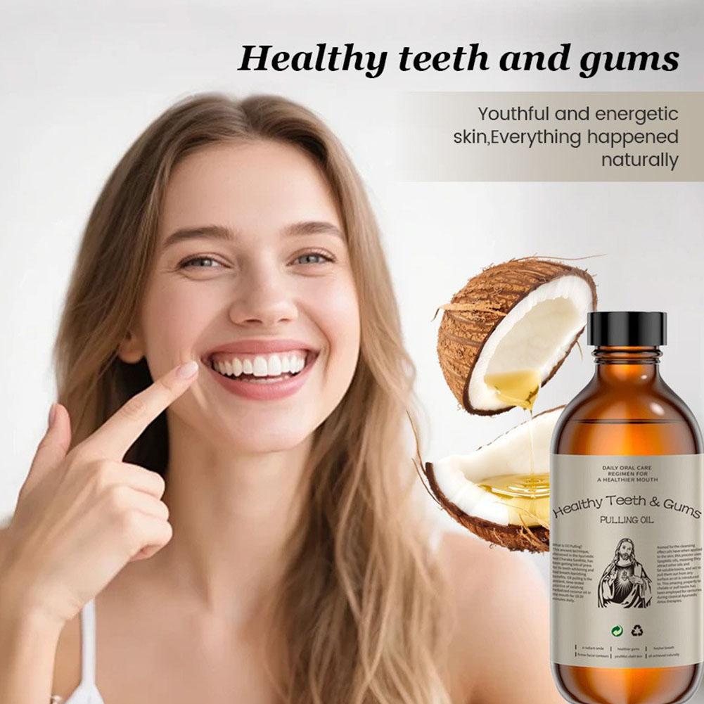 Enxaguante Bucal de Óleo de Co - Teeth Whitening With Coconut Oil avaliação e preço