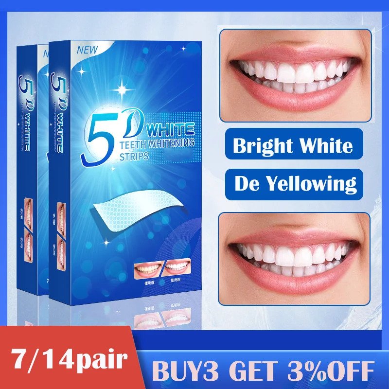 1/7/14 pares de tiras de clare - Teeth Whitening Bleaching Kit avaliação e preço