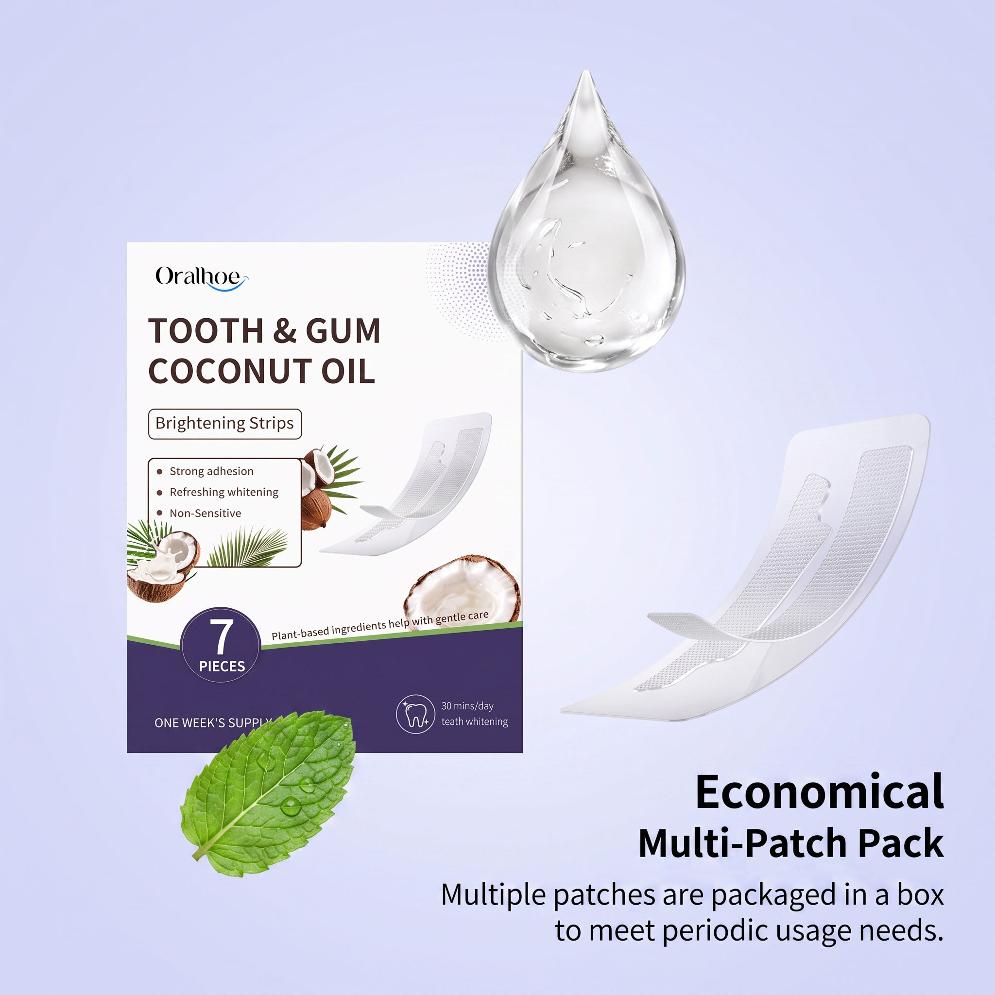 Tiras de Óleo de Coco para Den - Teeth Whitening With Coconut Oil avaliação e preço