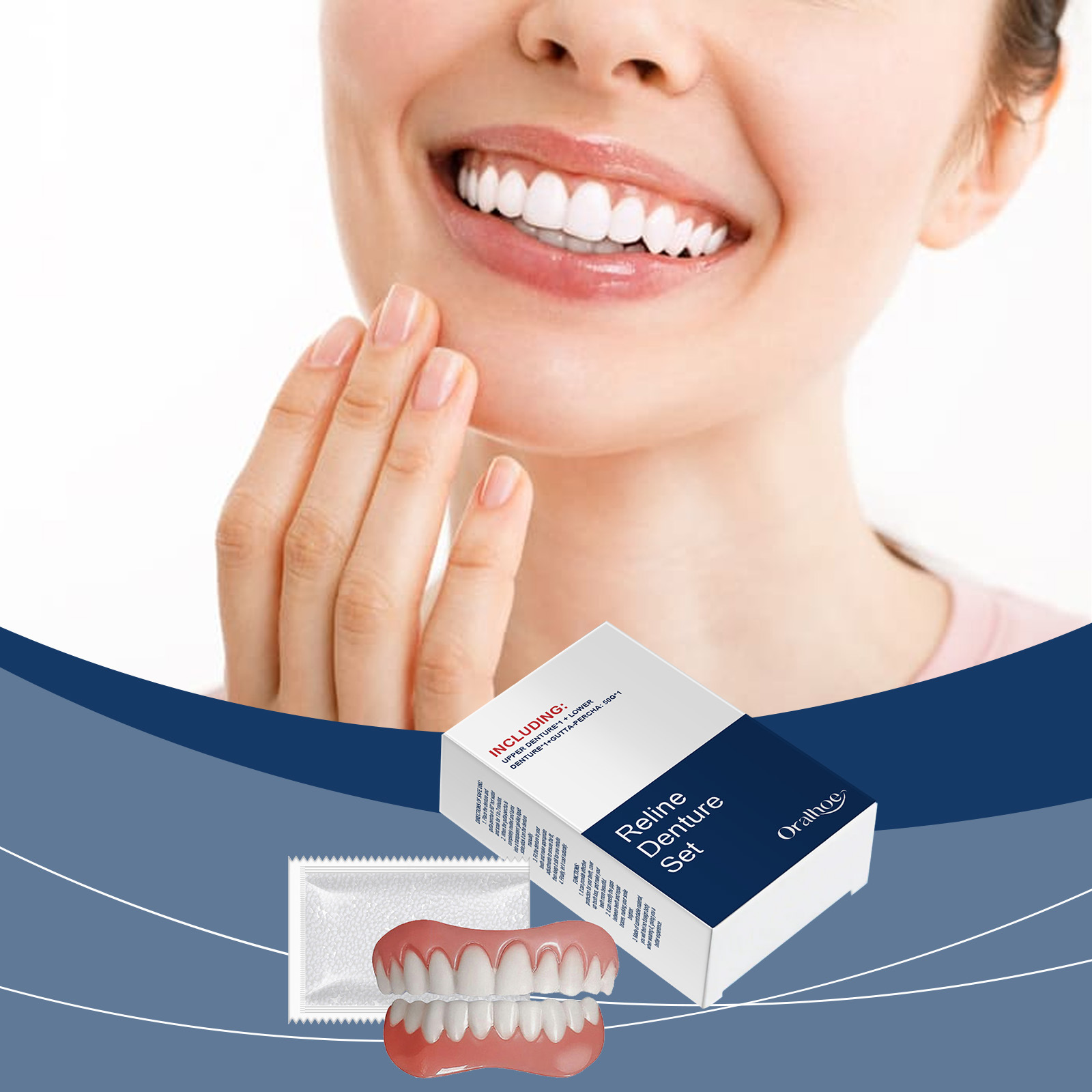 Dentes falsos dentaduras tempo - Teeth Whitening For Braces avaliação e preço
