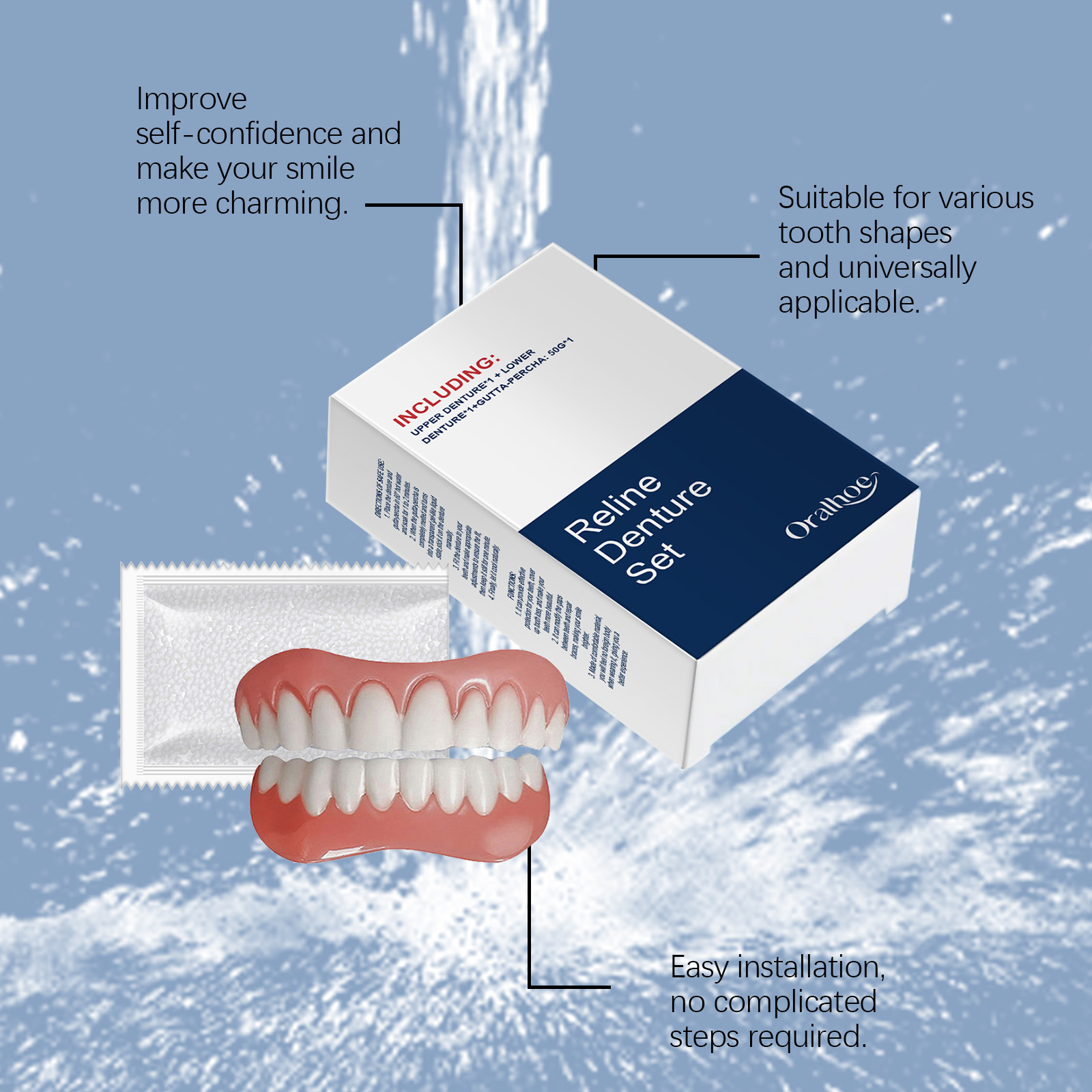 Dentes falsos dentaduras tempo - Teeth Whitening For Braces avaliação e preço