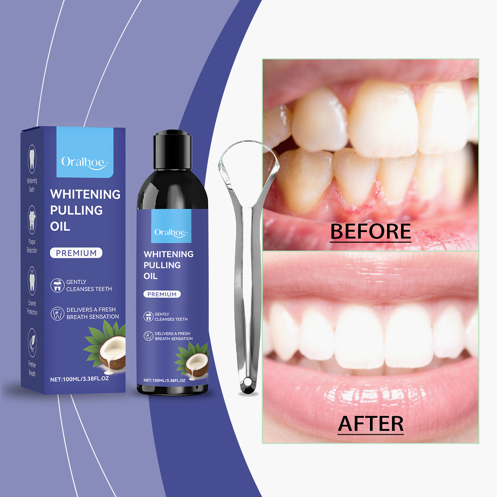 Enxaguante Bucal de Menta e Ól - Teeth Whitening With Coconut Oil avaliação e preço