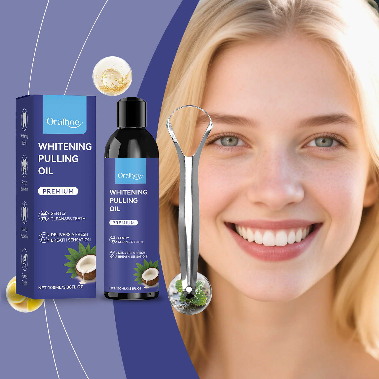 Enxaguante Bucal de Menta e Ól - Teeth Whitening With Coconut Oil avaliação e preço