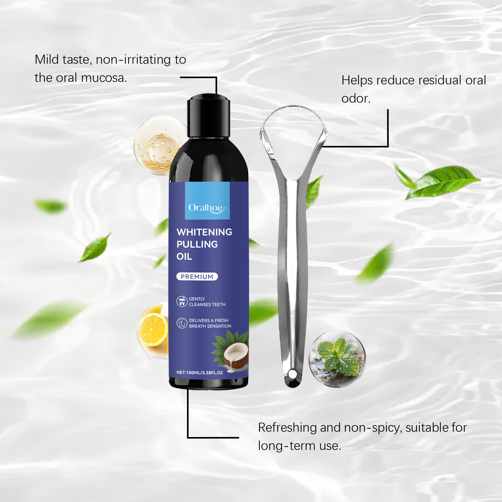Enxaguante Bucal de Menta e Ól - Teeth Whitening With Coconut Oil avaliação e preço