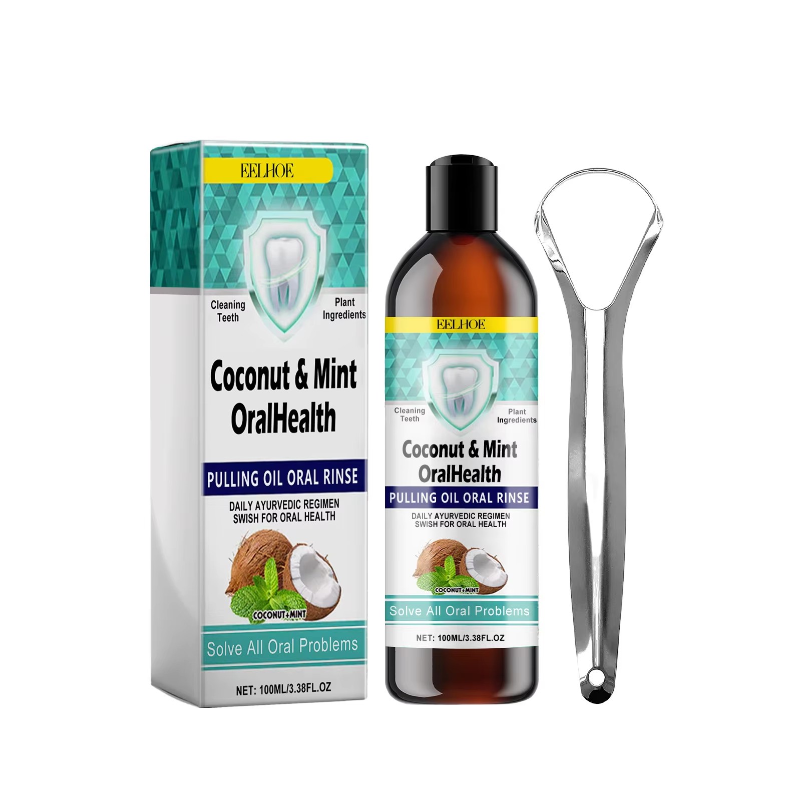 Eelhoe hortelã óleo de coco pu - Teeth Whitening With Coconut Oil avaliação e preço
