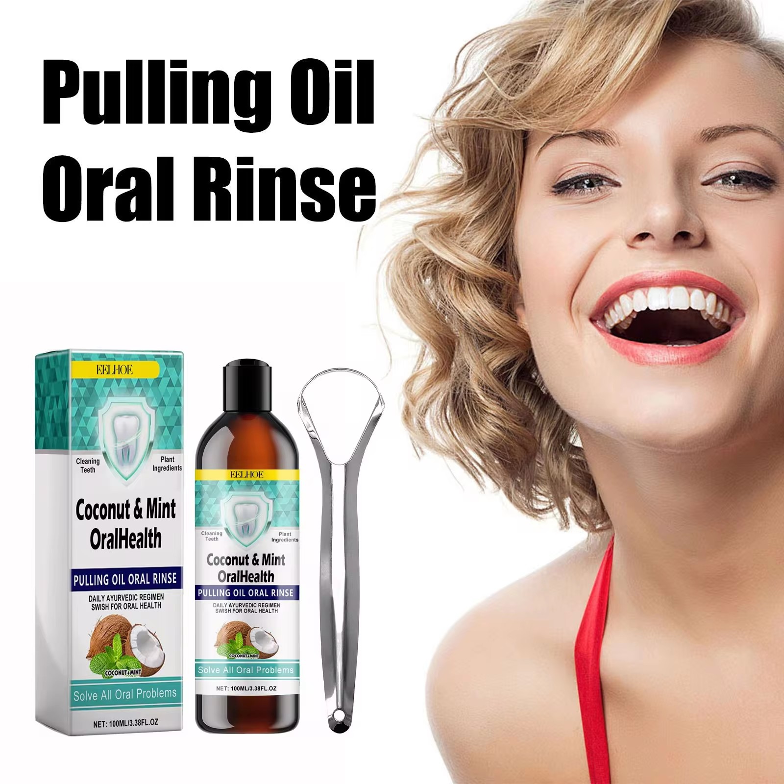 Eelhoe hortelã óleo de coco pu - Teeth Whitening With Coconut Oil avaliação e preço