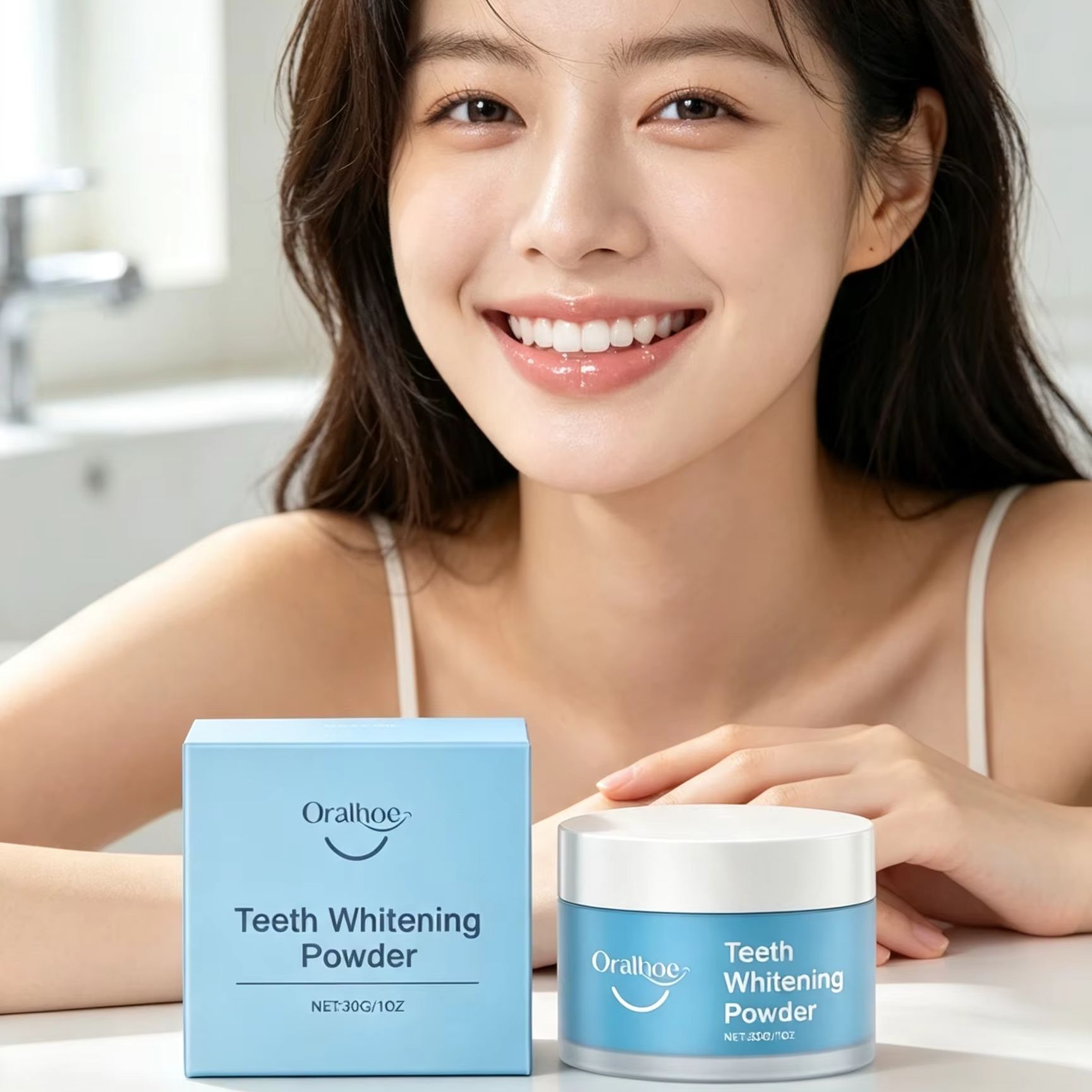 Pó Dental Oralhoe para Escovaç - Teeth Whitening App avaliação e preço