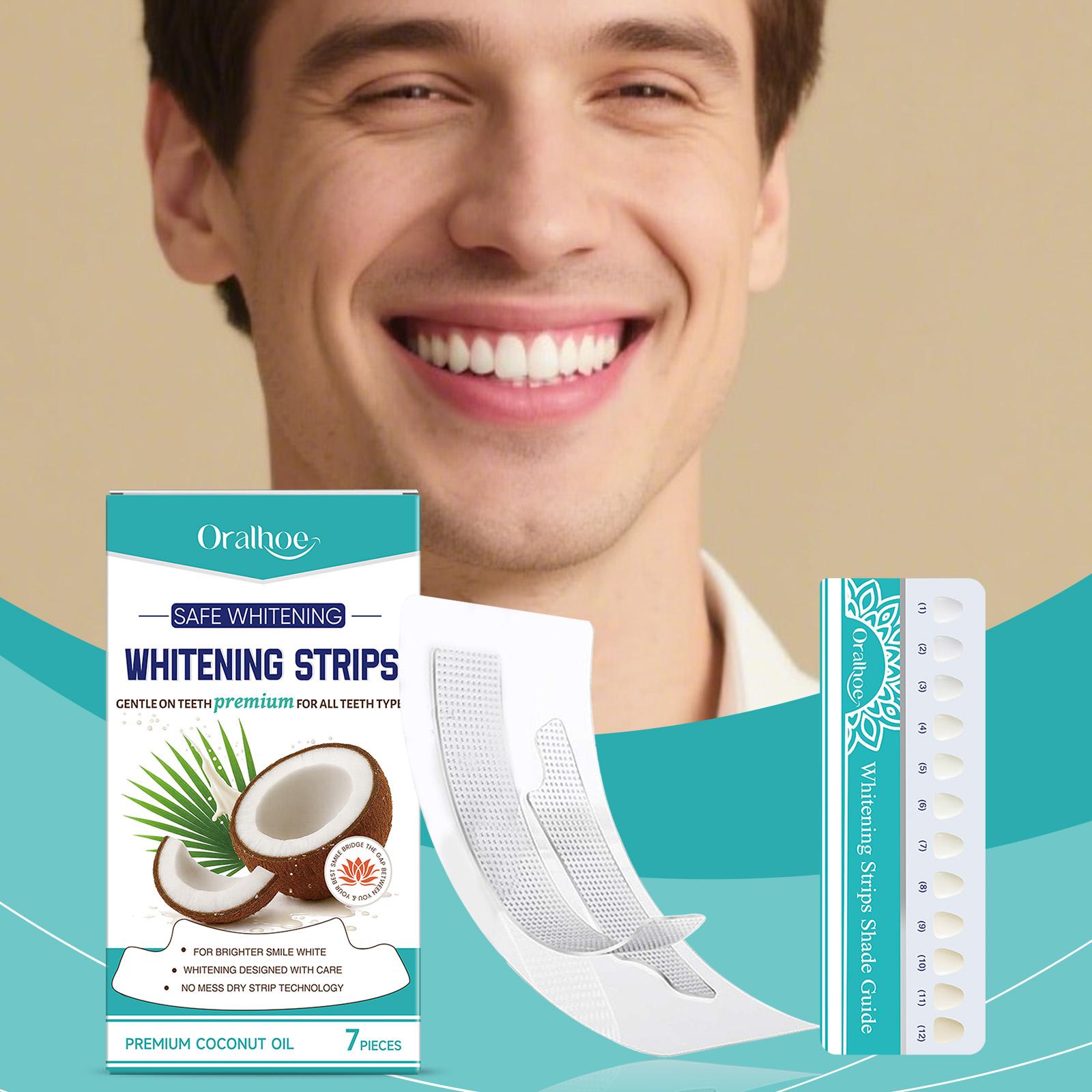 Tiras de clareamento dental co - Teeth Whitening With Coconut Oil avaliação e preço