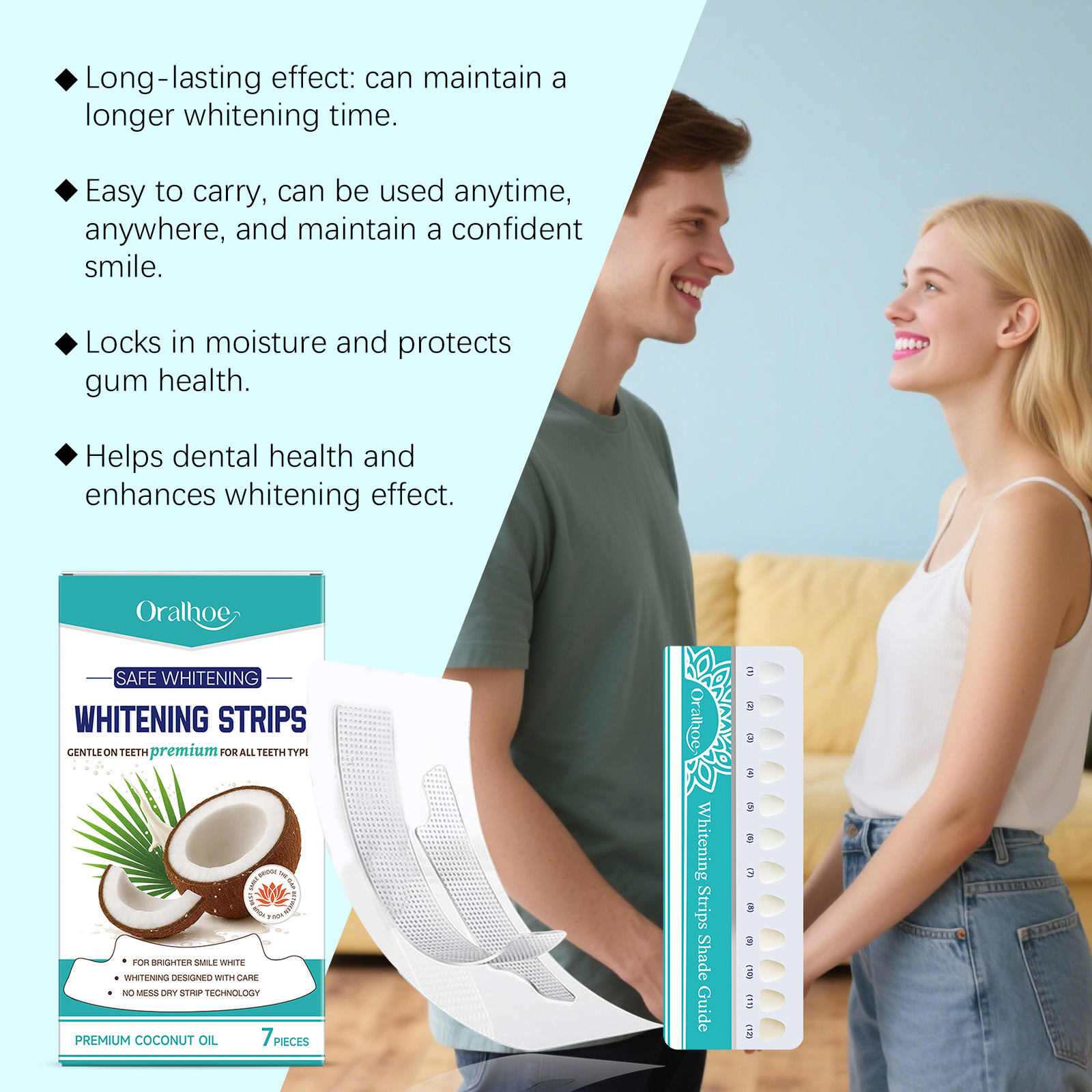 Tiras de clareamento dental co - Teeth Whitening With Coconut Oil avaliação e preço