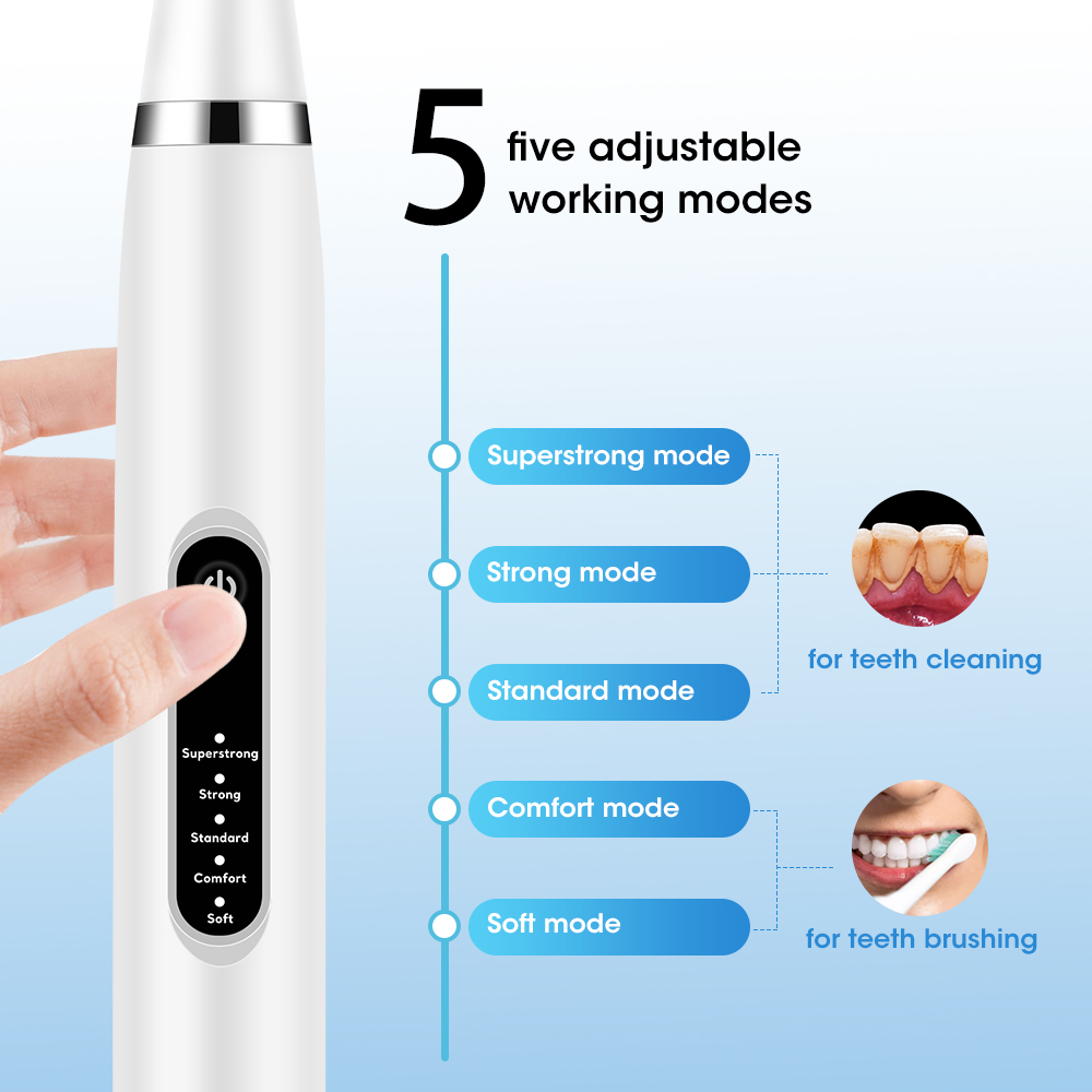 Scaler dental sonic elétrica 5 - Teeth Whitening Kit Professional avaliação e preço
