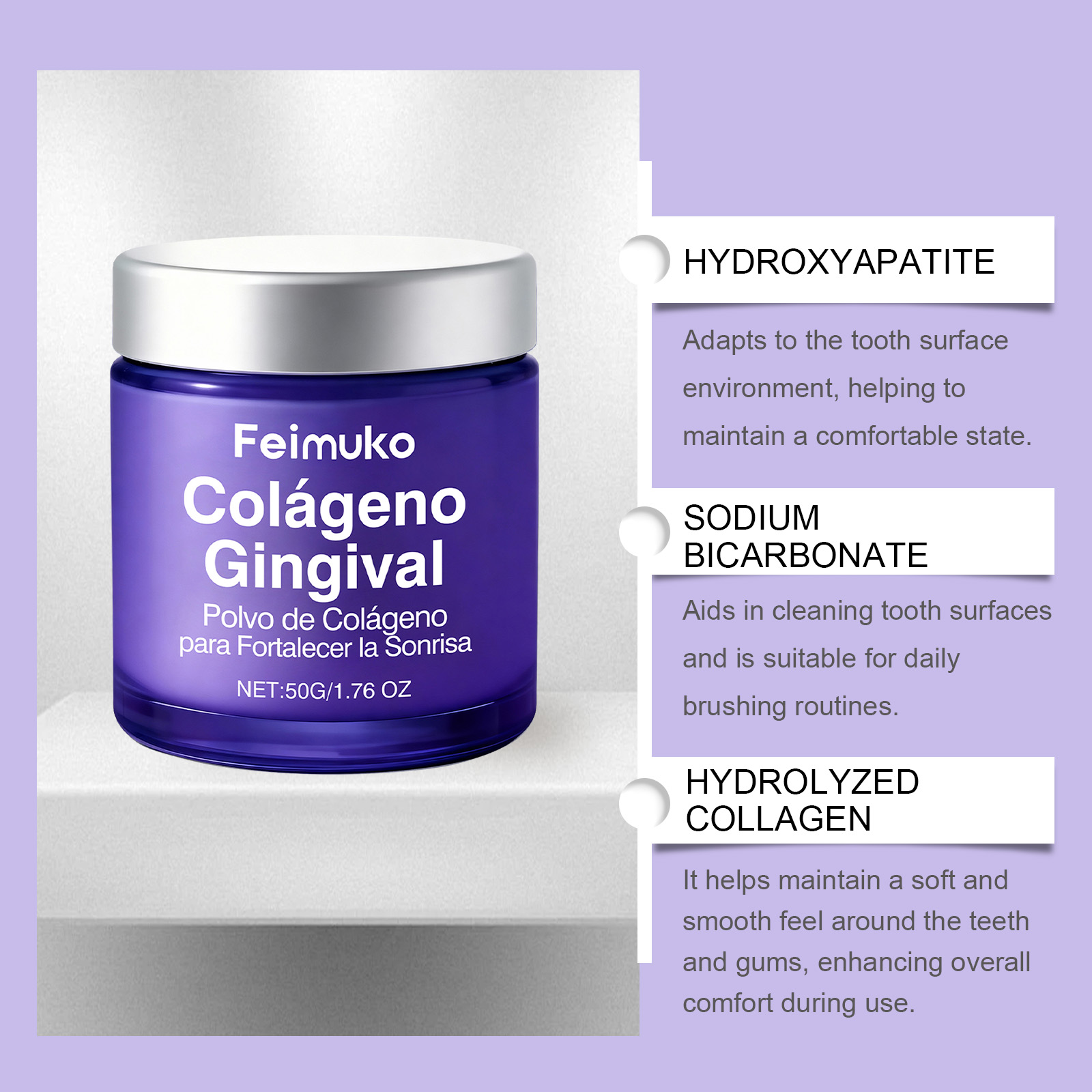Pó Clareador de Dentes com Col - Teeth Whitening Ingredients avaliação e preço