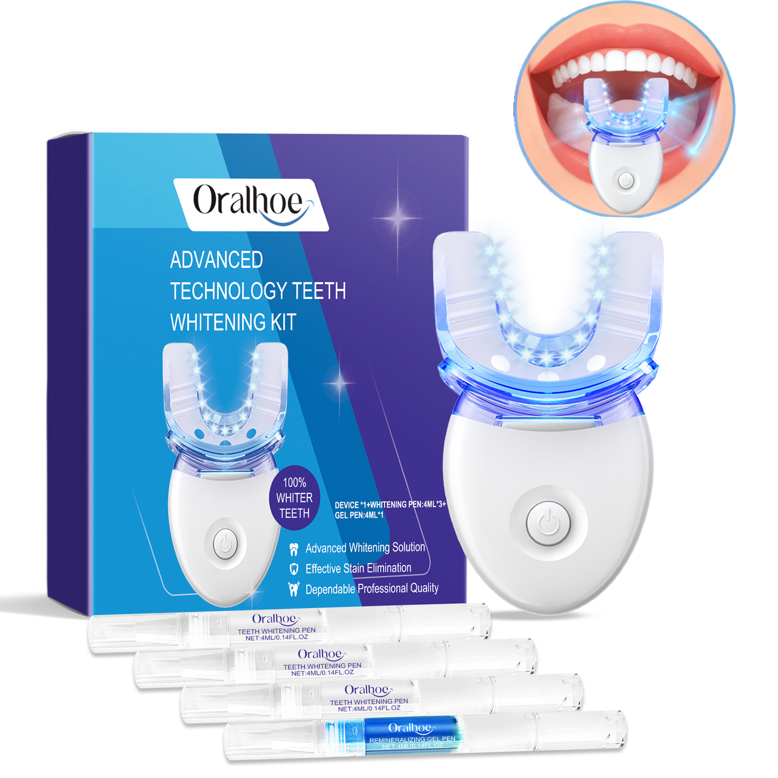 Kit profissional de luz led pa - Teeth Whitening App avaliação e preço